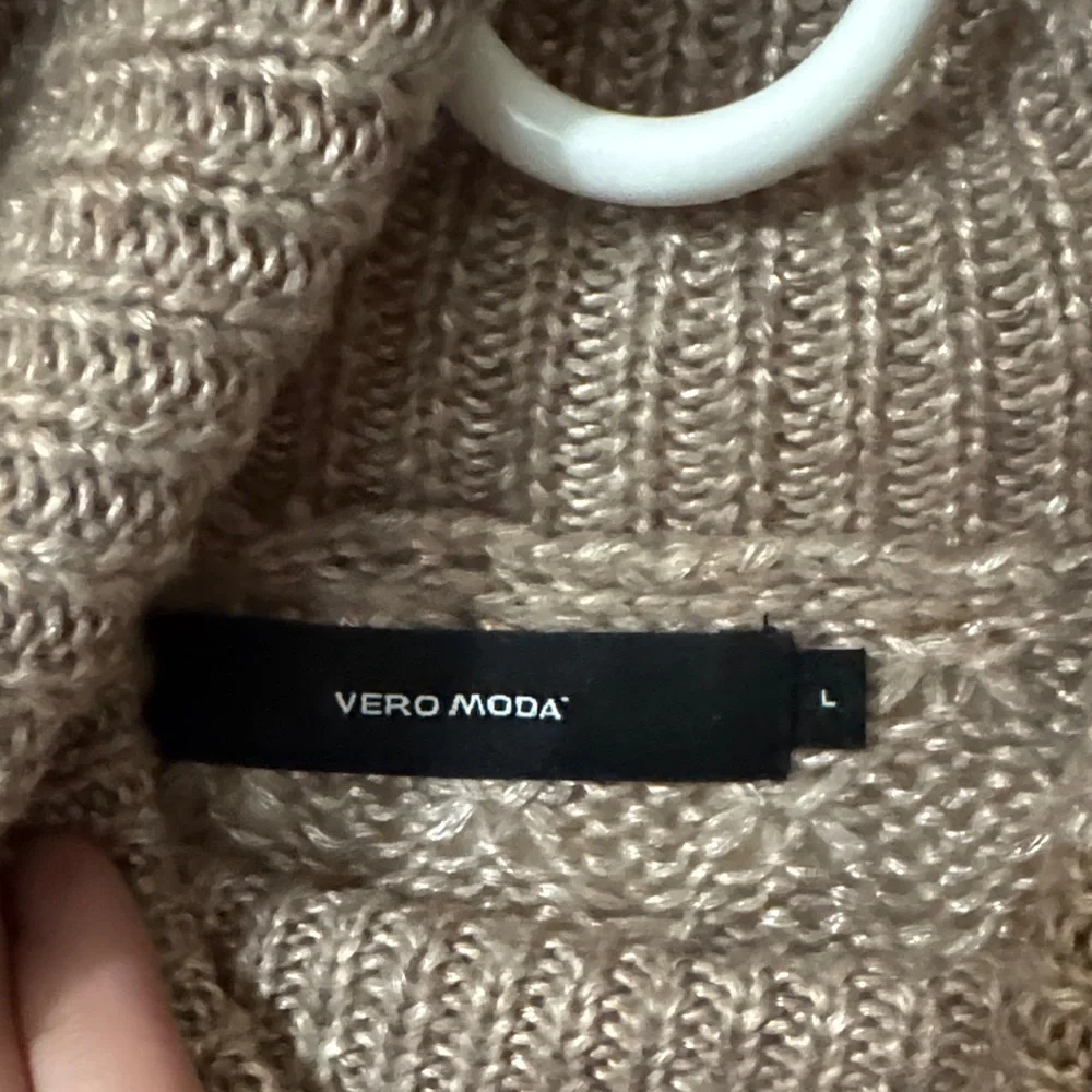 Vero Moda Taupe Cowl Neck Sweater - Picture 2 of 4